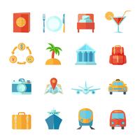 Travel Icon Flat Set vector