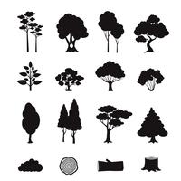 Forest Elements Black vector