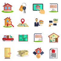 Real estate icons set vector