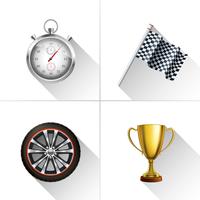 Racing Icons Set vector