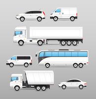 Conjunto de iconos de transporte realista vector