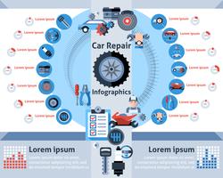 Car Repair Infographics Set vector