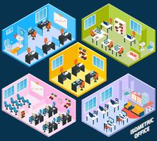 Isometric Office Interior vector