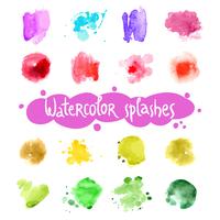 Watercolor Splashes Set vector