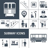 Subway Icons Black