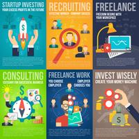 Business Poster Set vector