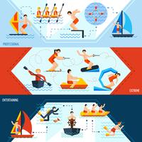 Water Sports Banners vector