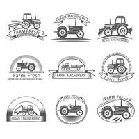 Tractor Driver Label vector