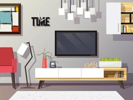 Concepto de sala de estar vector
