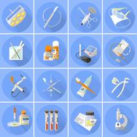 Medicine icons set  flat vector