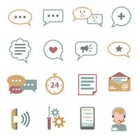 Chat Icons Flat Set vector