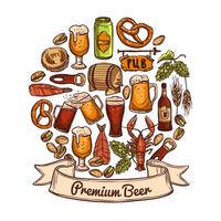 Concepto de cerveza premium vector