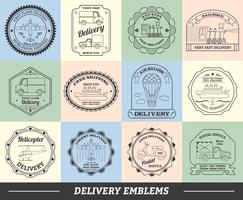 Delivery Emblems Set vector