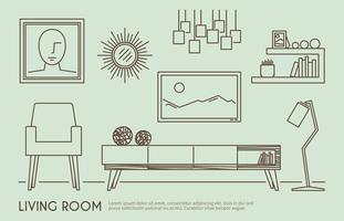 Living Room Furniture vector