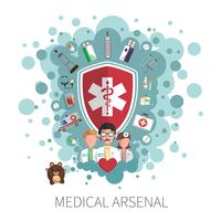 Medicine healthcare services concept vector