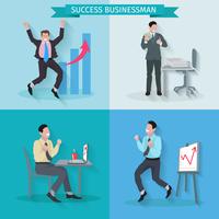 Successful Businessman Set vector
