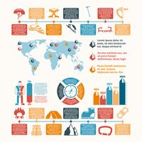 Mountain climber equipment inforgraphic presentation vector