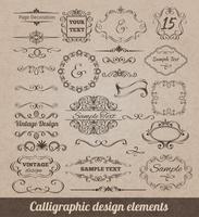 Elementos de diseño caligráfico