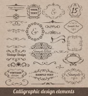 Calligraphic Design Elements