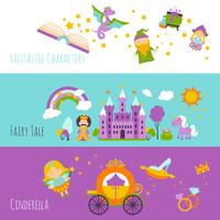 Fairy Tale Banner Set vector