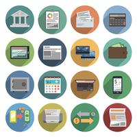 Bank Icons Flat Set vector