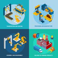 Isometric Robot Machinery vector