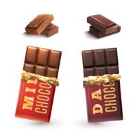 Chocolate Bars Set vector