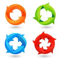 Circle Arrow Icons Set vector