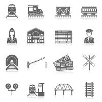 Railway Icon Set vector