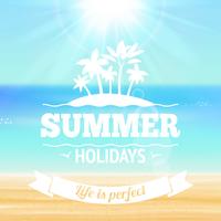 Summer holidays poster vector