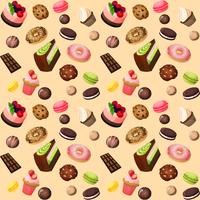 Sweets seamless background vector