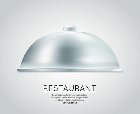 Restaurant cloche food tray