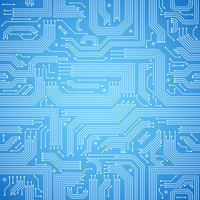 Circuit board seamless blue pattern vector