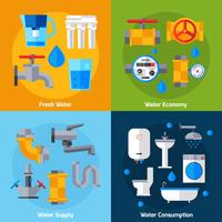 Water Supply Set vector