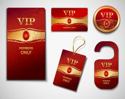Vip cards design template vector