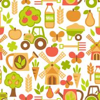 Agriculture seamless pattern vector