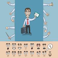Business man construction pack vector