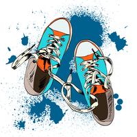 gumshoes sketch grunge vector