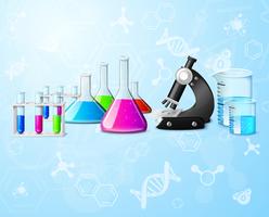 Scientific laboratory background vector