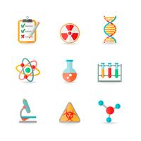 Chemistry icons set vector