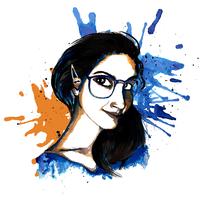 Girl ink hipster vector