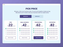 Beautiful Pricing Table vector