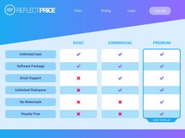 Beautiful Pricing Table vector