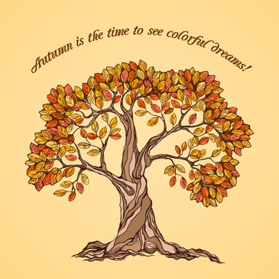 Autumn tree poster