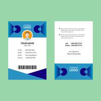 Blue ID Card 11 vector