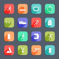 Running Icons Flat vector