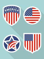 Amazing American Flag Set Vector	