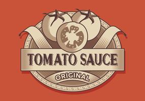 Salsa De Tomate Retro Label Vector