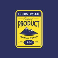 Mountain Retro Label Template  vector