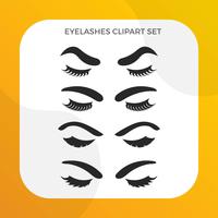 Flat Eyelashes Collection vector